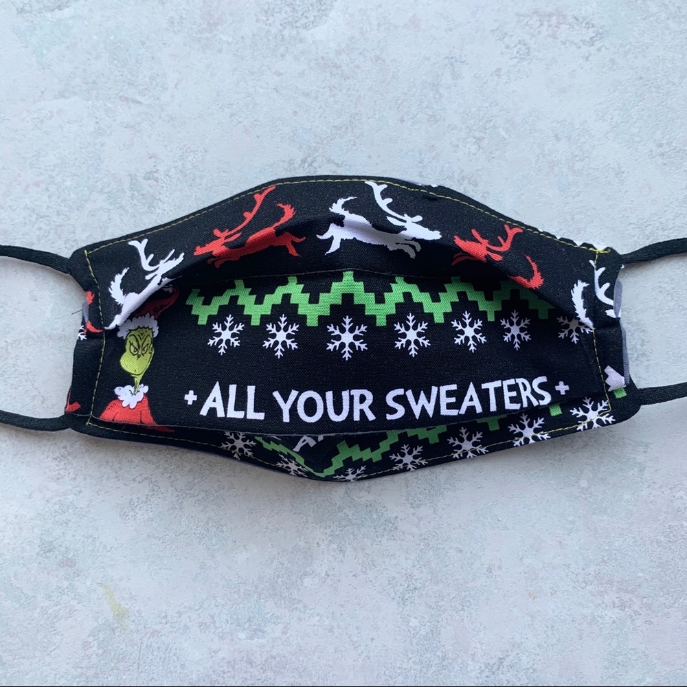 the grinch christmas face masks (adult…